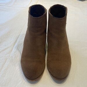 Aldo Classic Brown Swede Ankle Booties